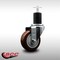 Service Caster 3.5'' SS Maroon Poly Wheel Swivel 1-3/4'' Expanding Stem Caster SCC-SSEX20S3514-PPUB-MRN-134 - alternate 2